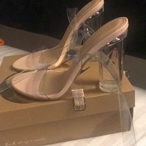 Clear heels
